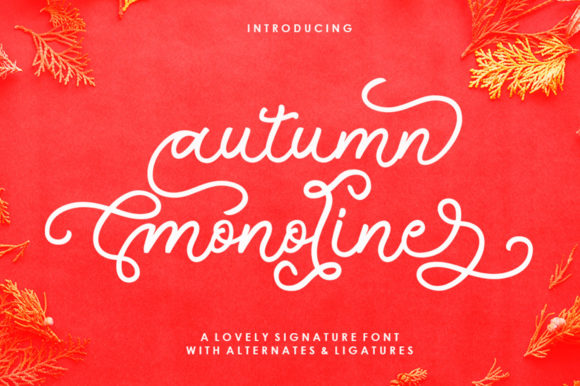 Autumn Monoline: A Whimsical Handwritten Font with Nostalgic Charm