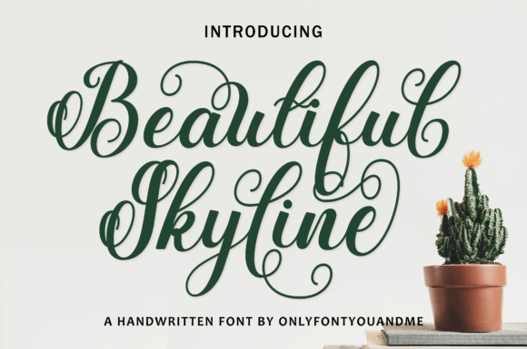 Beautiful Skyline: A Hand-Lettered Font for Elegant Designs