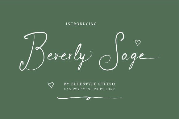 Beverly Sage: A Handwritten Font with Organic Charm