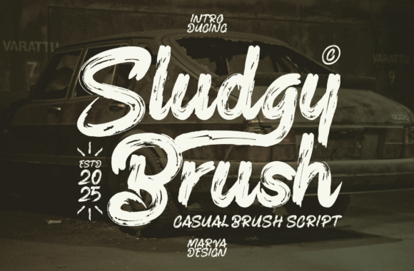 Sludgy Brush: The Expressive Typeface for Bold, Urban Projects