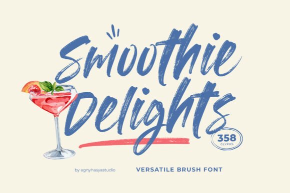 Smoothie Delights: A Font for Warm, Handcrafted Designs